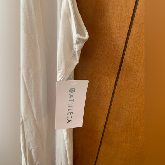 NWT ATHLETA Shoreline Slit Maxi Dress in Shoreline Beige Casual Light Size Small - Picture 4 of 16